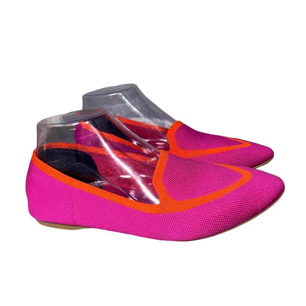 Birdies The Starling Pink and Orange Knit Flats Size 8